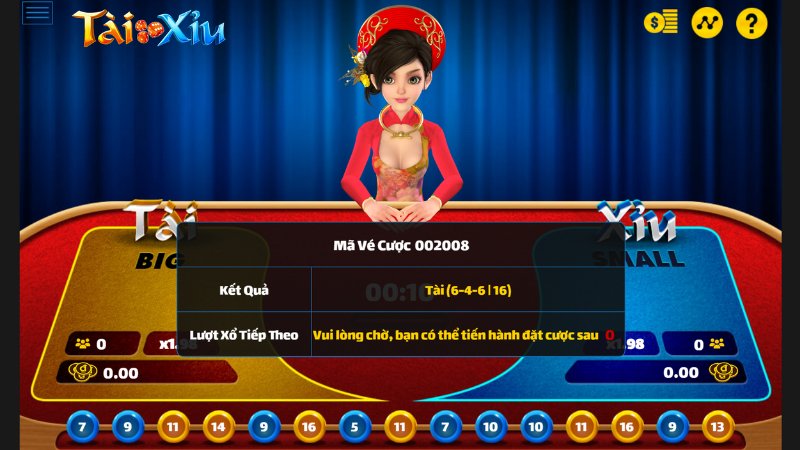 Các cửa cược trong game tài xỉu thường thấy