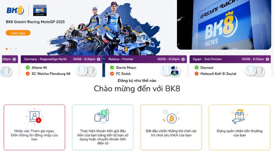 Đăng ký BK8 siêu dễ và khám phá hành trình cá cược đỉnh cao
